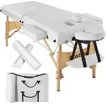 TECTAKE 2-Zonen Massageliege-Set 7,5cm Polsterung + Rollen + Taschewei&szlig;