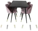 SilarBLExt Essgruppe Esstisch Ausziehbarer Tisch L&auml;nge cm 120 / 160 schwarz...