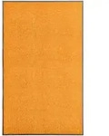 vidaXL Fu&szlig;matte Waschbar Orange 90x150 cm