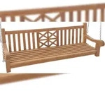 DELUKE Schaukelbank TABEL - Holz Teak 180x70x61 cm | H&auml;ngebank Gartenschaukel...