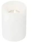 EDZARD Dauerkerze Cornelius Deep (H&ouml;he 11 cm, &oslash; 8 cm), wei&szlig;, Teelichthalter