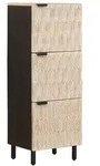 vidaXL Highboard Wei&szlig;e gewaschene Oberfl&auml;che 40 x 33 x 110 cm