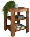 FineBuy Standregal Mahal 44 x 60 x 44 cm Sheesham Holz Beistelltisch Ablagetisch
