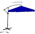 DELUKE Ampelschirm CALLI &radic;&ograve; 300cm 6-eckig Blau Polyester Sonnenschirm mit St&auml;nder