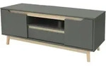 ML-Design TV-Schrank 120x40x46 cm Gr&uuml;n-Natur, Lowboard mit 2 T&uuml;ren, Schublade...