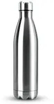 Intirilife Trinkflasche aus Edelstahl in SILBER - 1 Liter F&uuml;llmenge -...