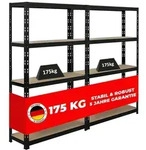 PROREGAL Mega Deal 2x Schwerlastregal APOLLO HxBxT 150x90x30 cm Fachlast 175kg