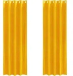 vidaXL Verdunkelungsvorh&auml;nge 2 pcs Senfgelb 140 x 245 cm Samt