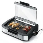 Arendo Gourmet Tischgrill mit Glasabdeckung - Elektrogrill - Barbecue - f&uuml;r...