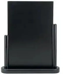 Securit&reg; Tischtafel "Elegant" A4 - Schwarz lackiertes Holz
