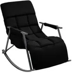 CLP Schaukelstuhl Elara Stoff HBT: 66x61x100 cm schwarz Stoff