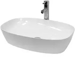 LuxeBath ECD Germany Aufsatzwaschbecken Keramik Wei&szlig; 605&times;380&times;140 mm, oval,...