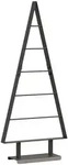 vidaXL Metall Weihnachtsbaum mit St&auml;nder Schwarz 90 cm Stahl