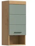 Ebuy24 Scout Badschrank Wandh&auml;ngend 1 T&uuml;r, 1 Regal Salbeidekor, Eiche Dekor.