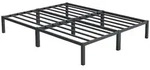ML-Design Metallbett 160x200 cm Anthrazit | Stahlrahmen mit Lattenrost, robustes