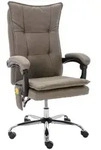 vidaXL Massage-B&uuml;rostuhl Taupe Stoff