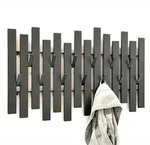 DanDiBo Wandgarderobe Schwarz Metall Modern 96637 Garderobe Wand mit Haken