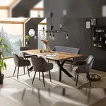 SalesFever 6-tlg. Akazie-Essgruppe 220x110 cm | Platte 35 mm Akazie |...