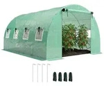 Outsunny-Foliengew&auml;chshaus-295L x 400B x 200H cm-Gr&uuml;n