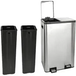 SVITA TMH2X30 M&uuml;lleimer 60L M&uuml;lltrennsystem 2 F&auml;cher 2x30L Softclose-Deckel...