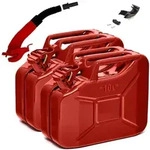 BW&reg; Kraftstoffkanister Metall Benzinkanister 2x 10 Liter mit Ausgie&szlig;er - Rot...