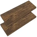 Casaria 2x Wandregal dunkle Eiche mit Halterung 70cm Schwebend
