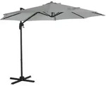 SVITA Ampelschirm Sonnenschirm Alu dreh schwenk Schirm Garten Terrasse Hellgrau