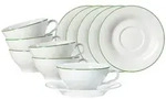 Ritzenhoff & Breker Ostfriese Teetasse mit Untertasse 100 ml 6er Set - Gr&uuml;n