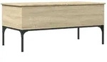 vidaXL Couchtisch Sonoma-Eiche 100x50x45 cm Holzwerkstoff und Metall