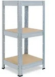 shelfplaza PRO 90x30x30 cm Schwerlastregal in verzinkt mit 3 B&ouml;den und 200 kg