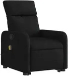 vidaXL Massagesessel mit Aufstehhilfe Schwarz Stoff