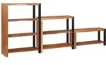 vidaXL Regal 3 pcs Braun 80 x 30 x 110 cm Massivholz Akazie