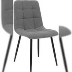 CLP Esszimmerstuhl Antibes Teddystoff Stoff HBT: 84x45x55 cm grau