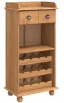 vidaXL Weinschrank ASKIM Honigwachs 57 x 37 x 114 cm