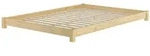 Erst-Holz Flaches Futon-Doppelbett Bodenbett Niedrigbett 160x200 Kiefer massiv