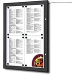 SHOWDOWN Displays Showdown Men&uuml;Kasten Outdoor LED - 4x DIN A4 - Aluminium / Stahl -