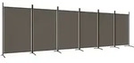 vidaXL 6-tlg. Paravent Anthrazit 520x180 cm Stoff