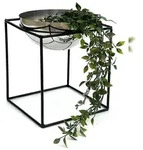 DanDiBo Blumenhocker Metall mit Topf Schwarz Silber 35 cm Blumenst&auml;nder 96256 L