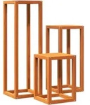 vidaXL Pflanzenst&auml;nder 3 Stk. Wachsbraun Massivholz Kiefer