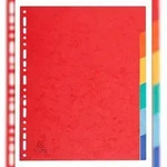 Exacompta 2406E 50x Register aus Colorspan-Karton 225g, 6 Positionen, f&uuml;r...