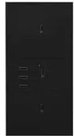 vidaXL B&uuml;roschrank Schwarz 90x40x180 cm Stahl