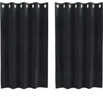vidaXL Verdunkelungsvorh&auml;nge 2 pcs Schwarz 140 x 140 cm Samt