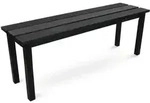DELUKE Gartenbank wetterfest Holz LYDIA - 3 Sitzer, Ohne Lehne, 118cm | Sitzbank