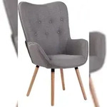 CLP Lounger Ashford Stoff grau/natura