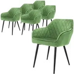 ML-Design 6er Set St&uuml;hle Esszimmerst&uuml;hle Wohnzimmerst&uuml;hle K&uuml;chenstuhl Samt