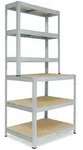 shelfplaza PRO 190x90x60 cm Werkbank Regal in verzinkt mit 6 B&ouml;den und 166 kg