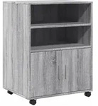 vidaXL Rollschrank Grau Sonoma 60x48x81 cm Holzwerkstoff