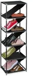 Relaxdays Schuhregal, 11 Paar, schmaler Schuhorganizer, schr&auml;ge & gerade