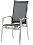 Sieger 933/A-SG Stapelsessel Lima graphit, silbergrau