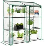 Outsunny-Gew&auml;chshaus-143L x 46B x 141/151H cm-Transparent